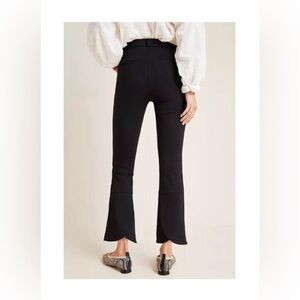 Anthropologie Black Essential Collection Pants with scalloped hem NWT